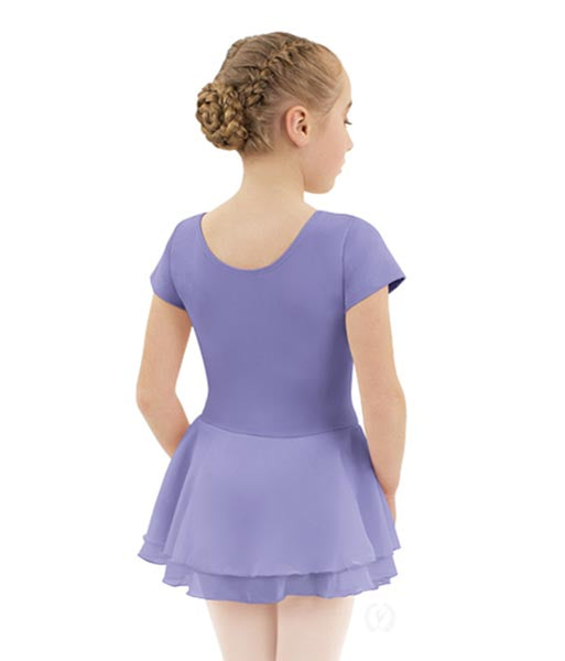 Eurotard 10467 Girls Cotton Lycra® Short Sleeve Dance Dress Lilac