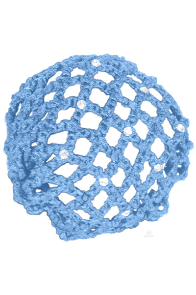 Eurotard 272R Rhinestone Bun Cover Light Blue