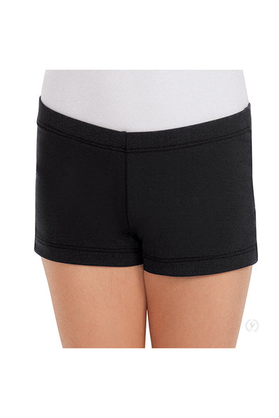 Eurotard 44335C Girls Microfiber Booty Shorts Black