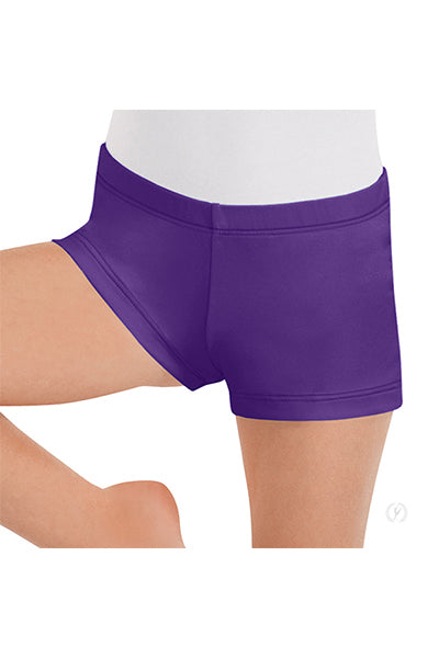 Eurotard 44335C Girls Microfiber Booty Shorts Purple