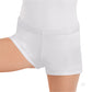 Eurotard 44335C Girls Microfiber Booty Shorts White