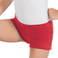 Eurotard 44335C Girls Microfiber Booty Shorts Red