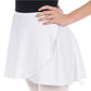 Eurotard 44362 Womens Microfiber Opaque Wrap Skirt White