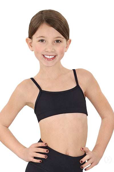Eurotard 44561 Girls Front Lined Camisole Bra Top Black