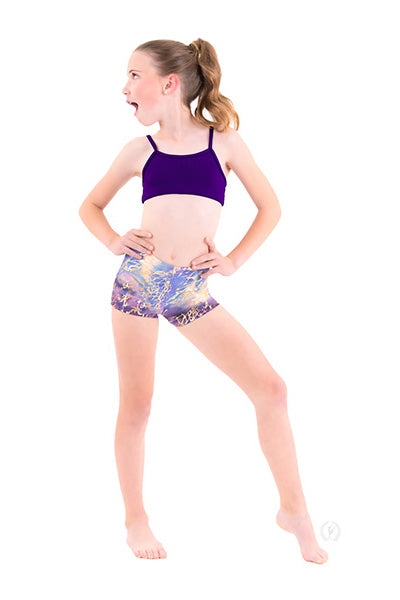 Eurotard 44561 Girls Front Lined Camisole Bra Top Purple Front