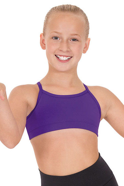 Eurotard 44561 Girls Front Lined Camisole Bra Top Purple