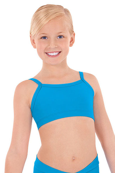 Eurotard 44561 Girls Front Lined Camisole Bra Top Turquoise