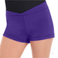 Eurotard 44754C Girls Microfiber V Front Booty Shorts Purple