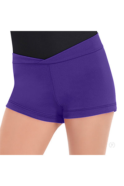 Eurotard 44754C Girls Microfiber V Front Booty Shorts Purple