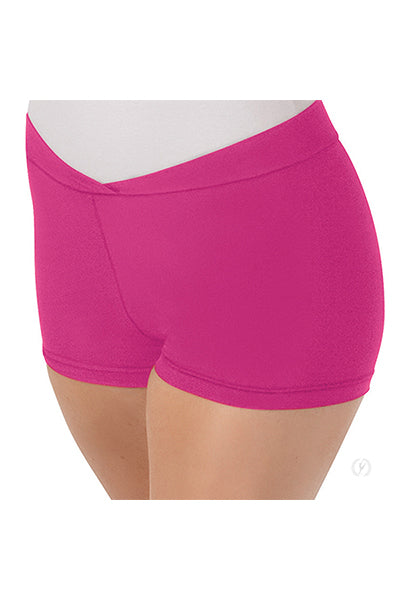 Eurotard 44754 Womens Microfiber V Front Booty Shorts Fuschia