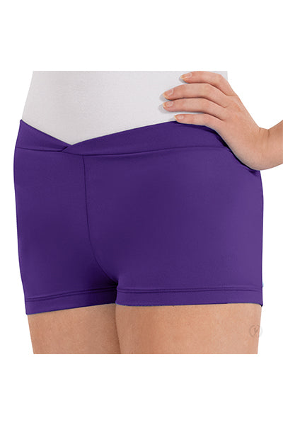 Eurotard 44754 Womens Microfiber V Front Booty Shorts Purple