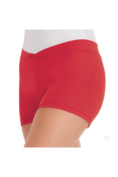 Eurotard 44754 Womens Microfiber V Front Booty Shorts Red