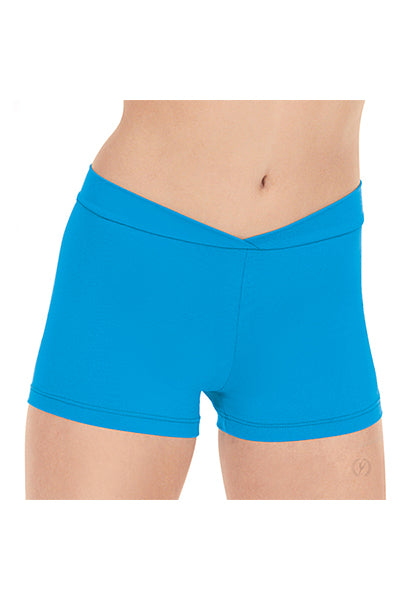 Eurotard 44754 Womens Microfiber V Front Booty Shorts Turquoise