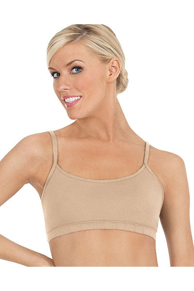 Eurotard 4487 Womens Convertible Strap Camisole Bra Top with Light Padding Nude