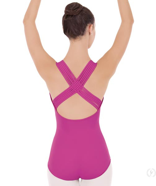 Eurotard 4493 Womens Strappy Back Leotard Fuschia Back