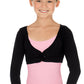 Eurotard 72519C Girls Soft Knit Twist Front Mini Ballet Sweater Black