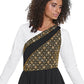 Eurotard 85567 Womens Divine Royalty Asymmetrical Praise Tunic Black/Gold