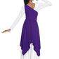 Eurotard 85567 Womens Divine Royalty Asymmetrical Praise Tunic Purple