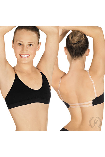 Eurotard 95621 Womens Seamless Comfort Fit Bra by EuroSkins Black