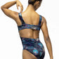 Eleve Jackie Leotard Belladonna Velvet Back