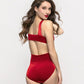Eleve Jackie Leotard Red Velvet Back