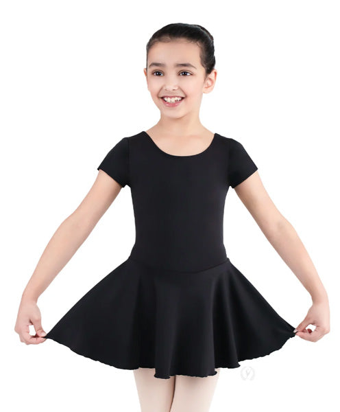 Eurotard 44464C Girls Microfiber Short Sleeve Dance Dress