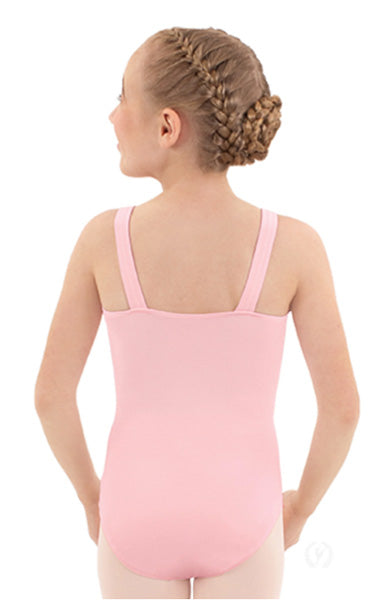 Eurotard 44922C Girls Microfiber Pinch Front Slim Tank Leotard