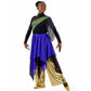Eurotard 63558 Women's Joyful Praise Single Sleeve Overlay Lime/Royal