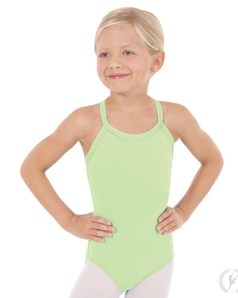 Eurotard 44819C Girls Microfiber Adjustable Camisole Leotard Seafoam