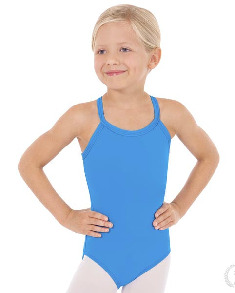 Eurotard 44819C Girls Microfiber Adjustable Camisole Leotard  Turquoise