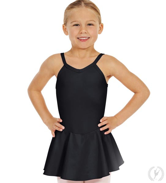 Eurotard 44453 Girls Microfiber Camisole Dance Dress Black