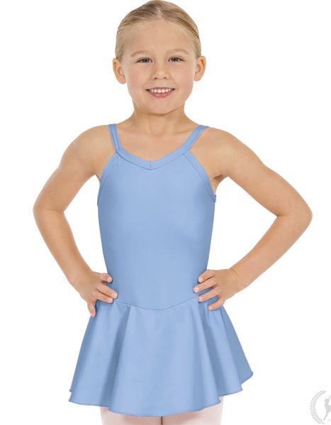 Eurotard 44453 Girls Microfiber Camisole Dance Dress Light Blue