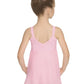 Eurotard 44454 Girls Sweet Chiffon Camisole Dance Dress with Removable Ribbon Pin Pink
