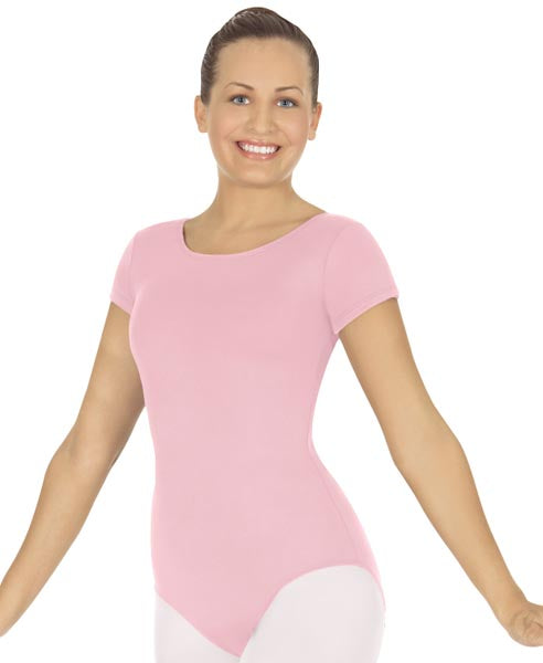 Eurotard 44475 Womens Microfiber Short Sleeve Leotard Pink