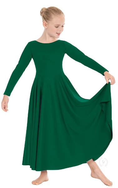 Eurotard 13524C Girls Simplicity Praise Dress Green Color