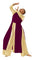 Eurotard 14141 Womens High Favor Panel Tunic Burgundy