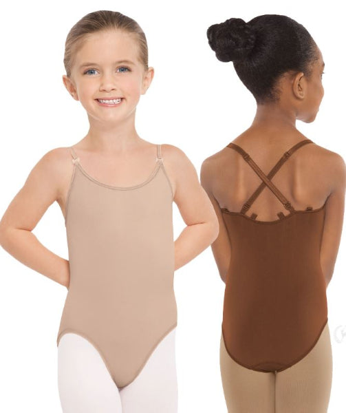 Eurotard 95707C Girls Euroskins Classic Body Liner with Clear and Matching Straps