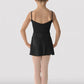 Mirella MS12CH Girls Georgette Mock Wrap Skirt Black Back