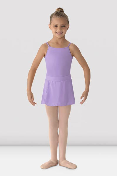 Mirella MS12CH Girls Georgette Mock Wrap Skirt Lilac