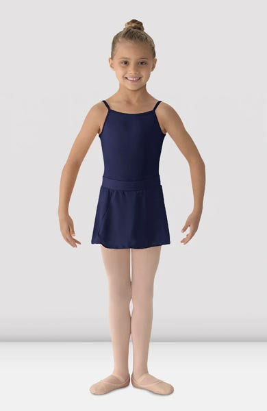 Mirella MS12CH Girls Georgette Mock Wrap Skirt Navy