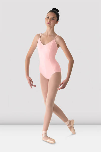 Mirella M207LD Princess Seam Camisole Leotard Pink color