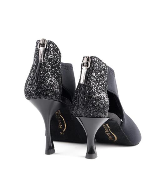 Port Dance PD810 Black Neoprene and Glitter Dance Shoes