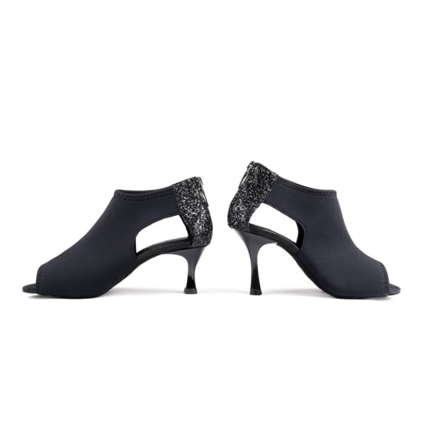 Port Dance PD810 Black Neoprene and Glitter Dance Shoes