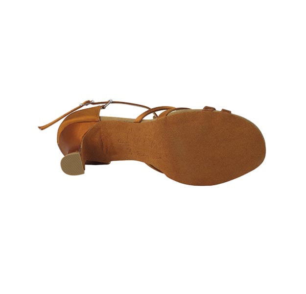 Very Fine S9235 2.5" Copper Tan Satin Ballroom Shoes