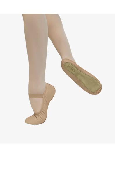 So Danca SD69L Brittany Adult Premium Leather Full Sole Ballet Slipper SAND