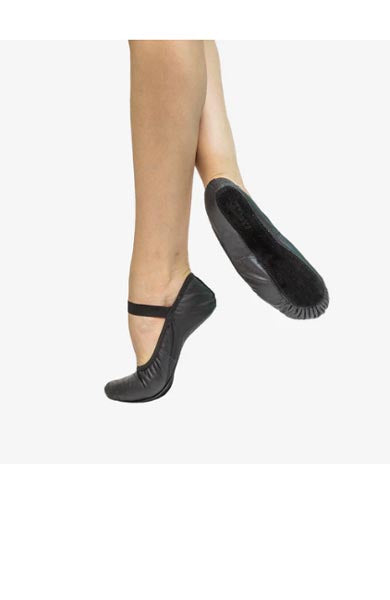 So Danca SD69L Brittany Adult Premium Leather Full Sole Ballet Slipper BLACK