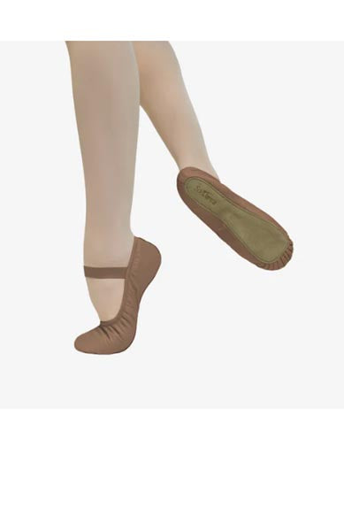 So Danca SD69L Brittany Adult Premium Leather Full Sole Ballet Slipper SUNTAN