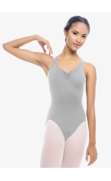 So Danca SL06 Jennifer Adult Tank Leotard With Pinched Front Light Grey