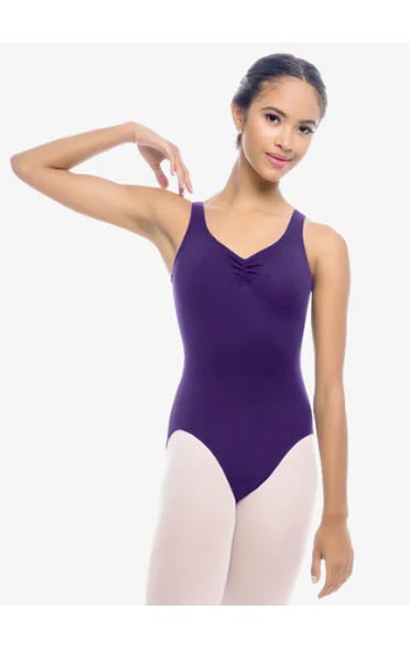 So Danca SL06 Jennifer Adult Tank Leotard With Pinched Front Midnight Blue