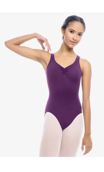 So Danca SL06 Jennifer Adult Tank Leotard With Pinched Front Dark Purple 